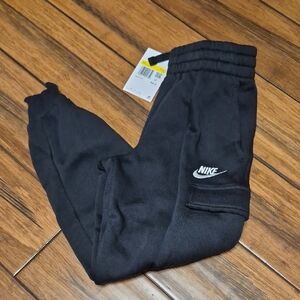 NIKE Kids Black Logo Jogger Pants